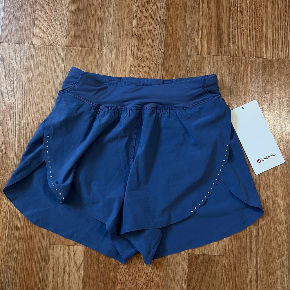 Lululemon Fast and Free High-Rise Split Short 3" Blazer Blue XXS Retail $78